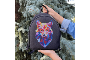 Заготовка для вишивання бісером рюкзака "Кольорова лисиця" 704